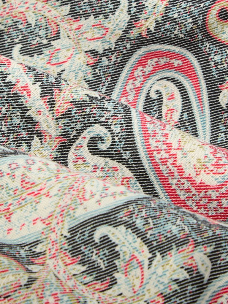 D'Ascoli - Crosby Printed Linen Round Tablecloth (90.5in/2.3m) - Multiple - ABASK