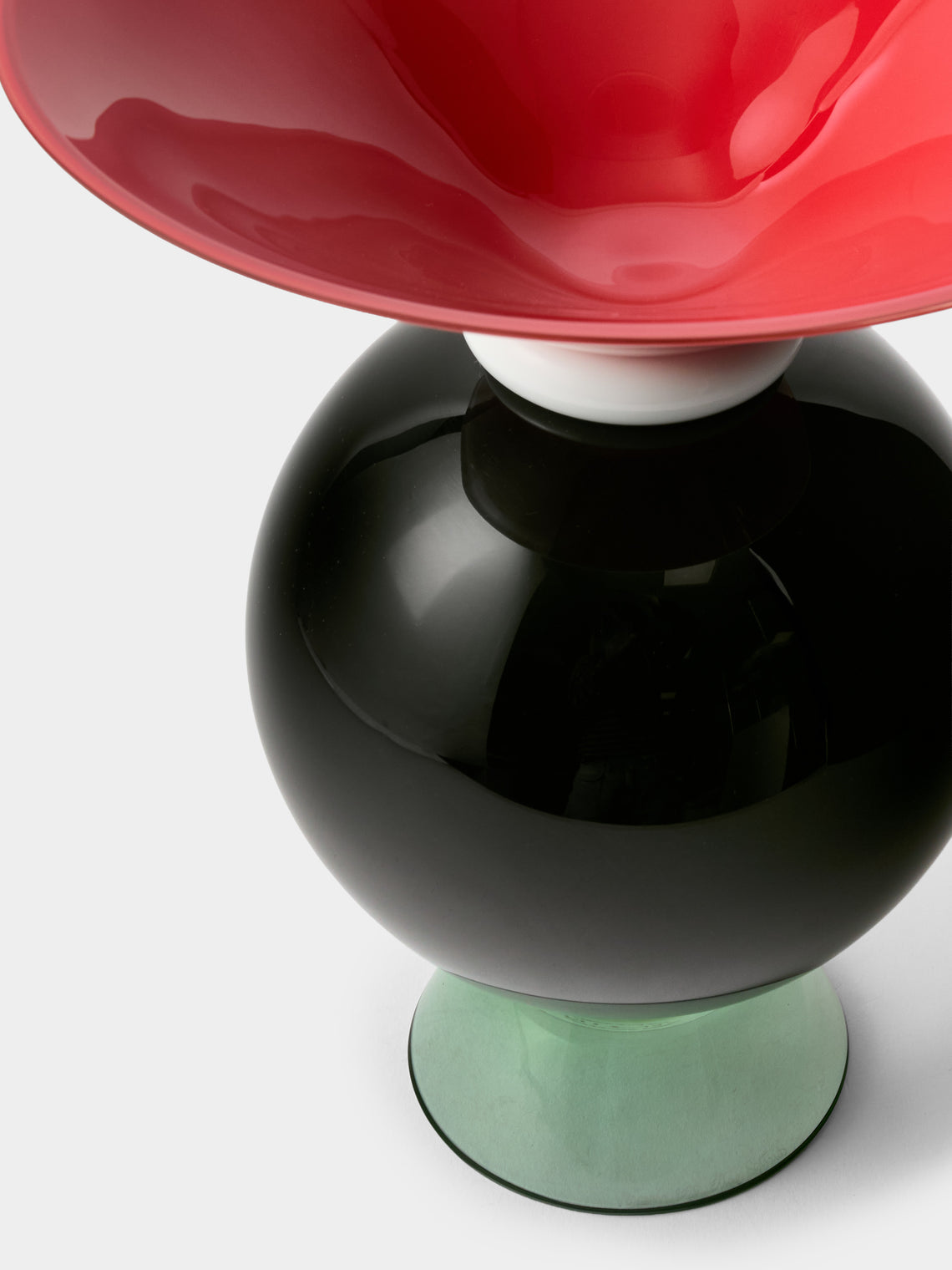 Venini - 1994 Ettore Sottsass Yemen Murano Glass Vase (12in/30cm) - Black - ABASK