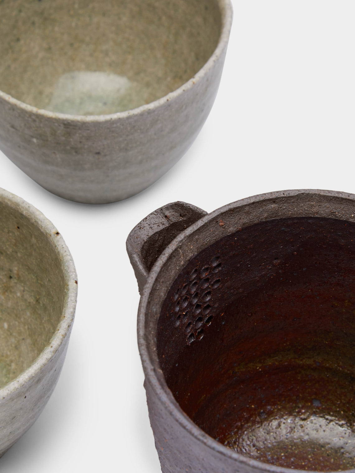 Ingot Objects - Ash-Glazed Ceramic Tea Set - Brown - ABASK