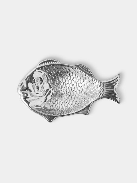 Antique and Vintage - 1970s Sterling Silver Fish Platter - Silver - ABASK - 