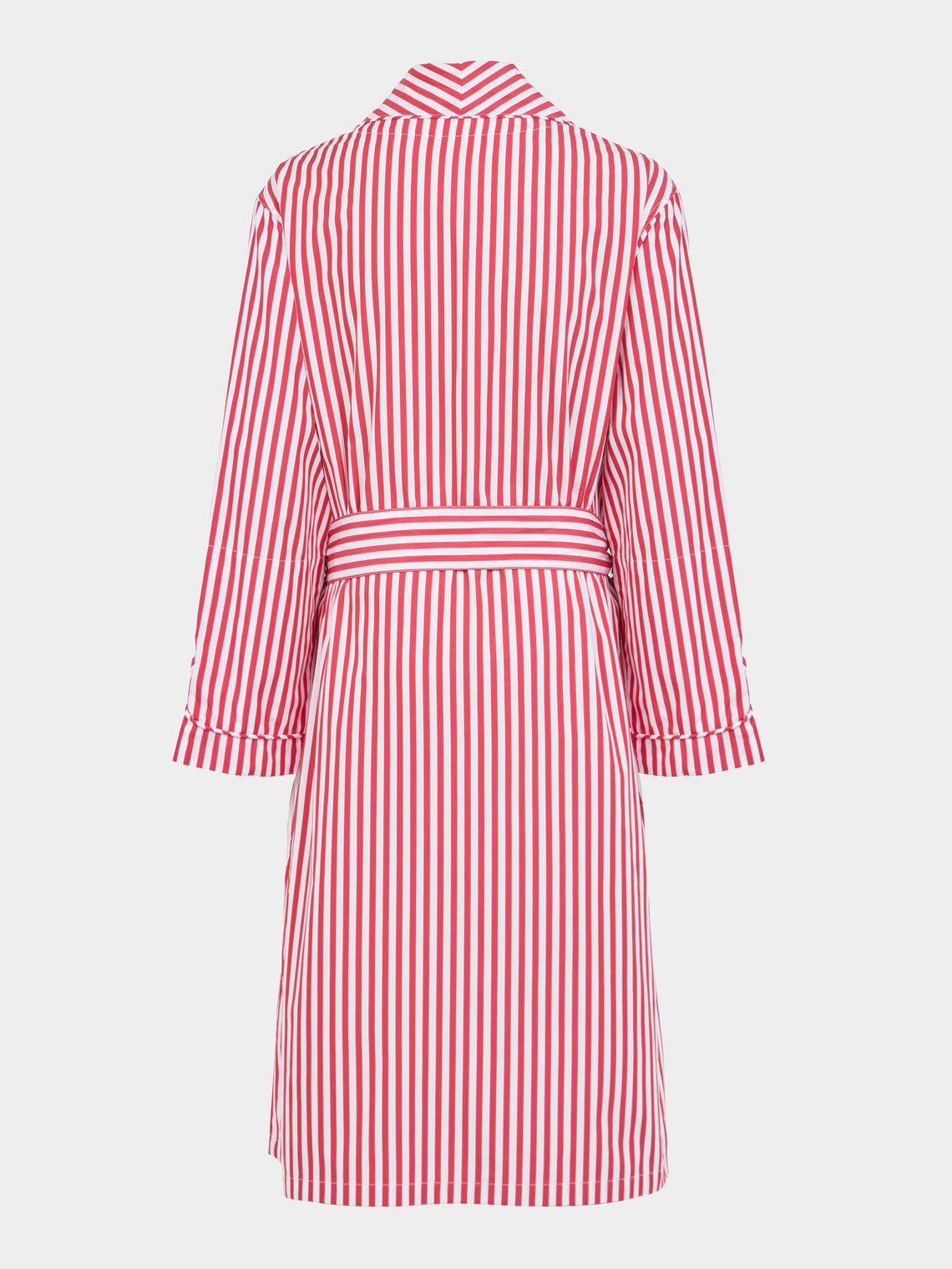 Sebline - Frogging Hand-Embroidered Cotton Robe - Red - ABASK