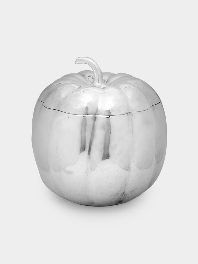 Antique and Vintage - 1960s Teghini Pumpkin Silver-Plated Ice Bucket -  - ABASK - 