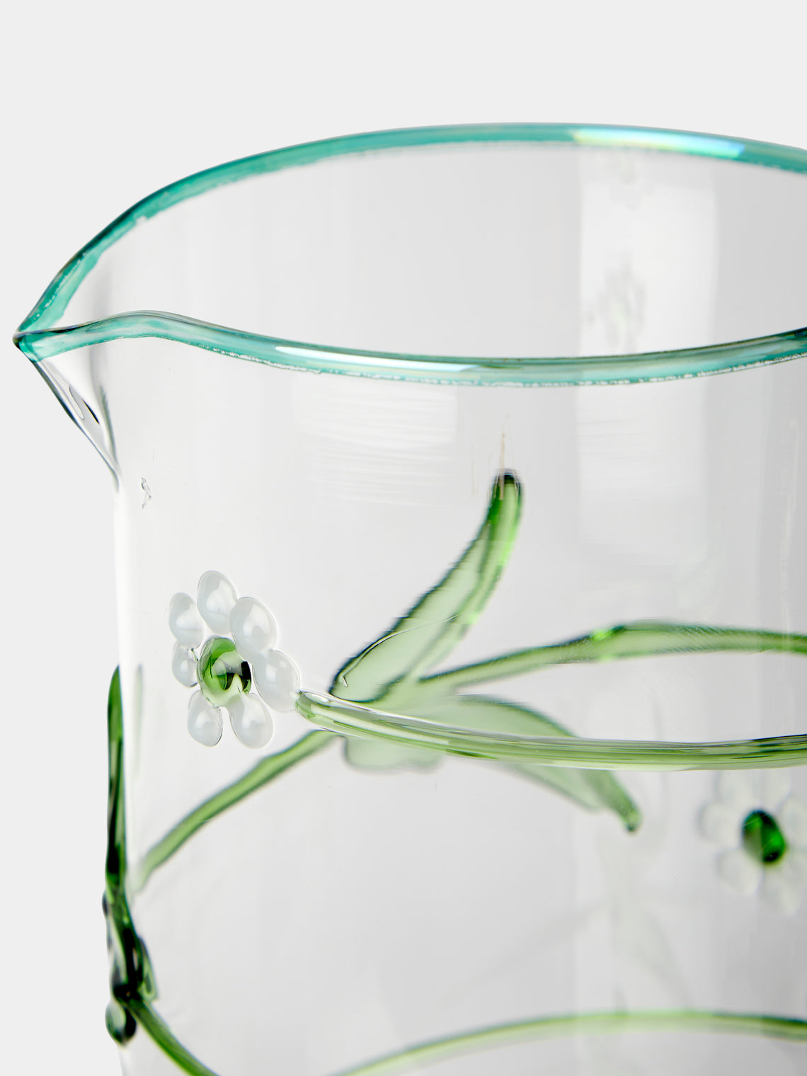 Alya Tannous - Daisy Hand-Blown Glass Carafe - Clear - ABASK