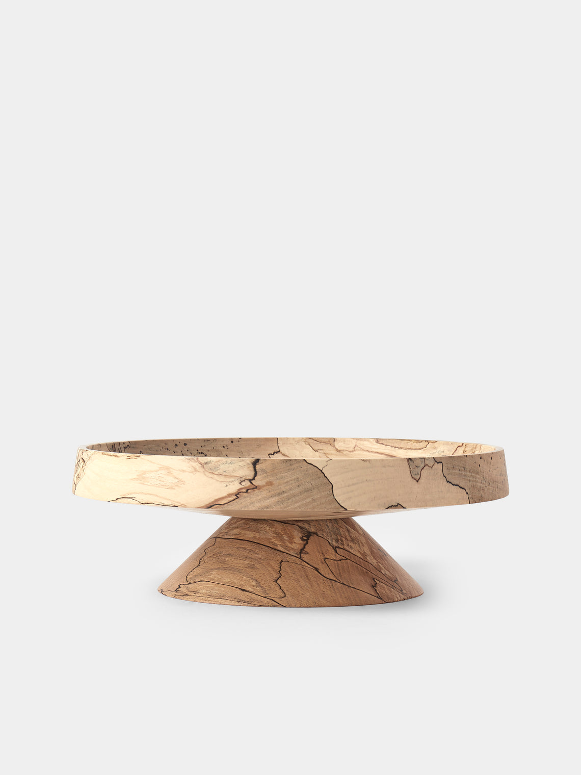 Bird & Branch - Spalted Beech Wood Raised Platter - Natural - ABASK