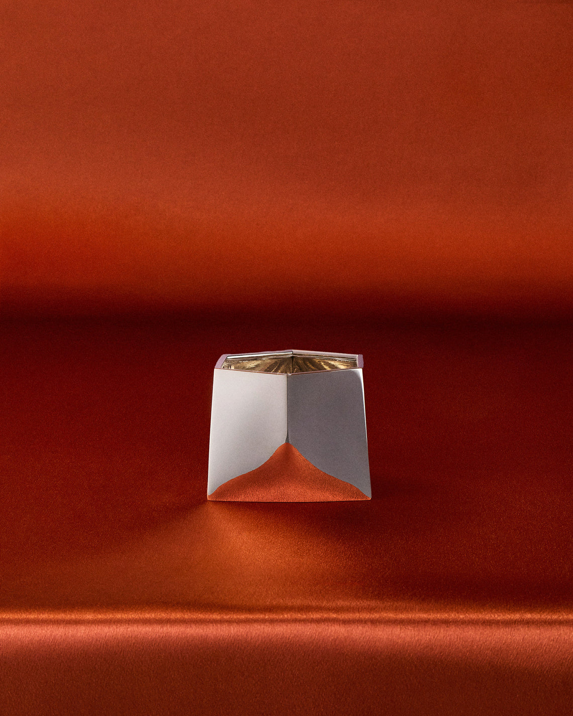 San Lorenzo - 1971 Afra and Tobia Scarpa Polygonal Sterling Silver Vase (4in/10cm) - Silver - ABASK