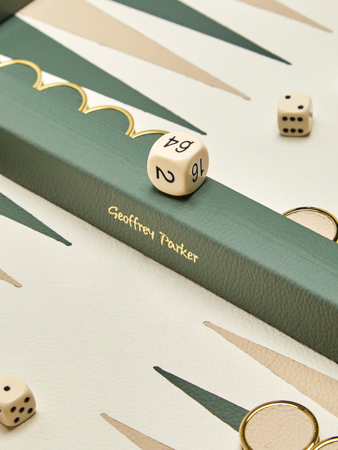 Geoffrey Parker - Leather Travel Backgammon Set - Green - ABASK