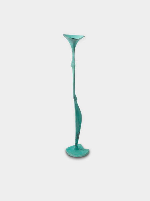 Shaha Raphael - Low Tide Fishbone Hand-Cast Brass Medium Candelabra - Green - ABASK - 