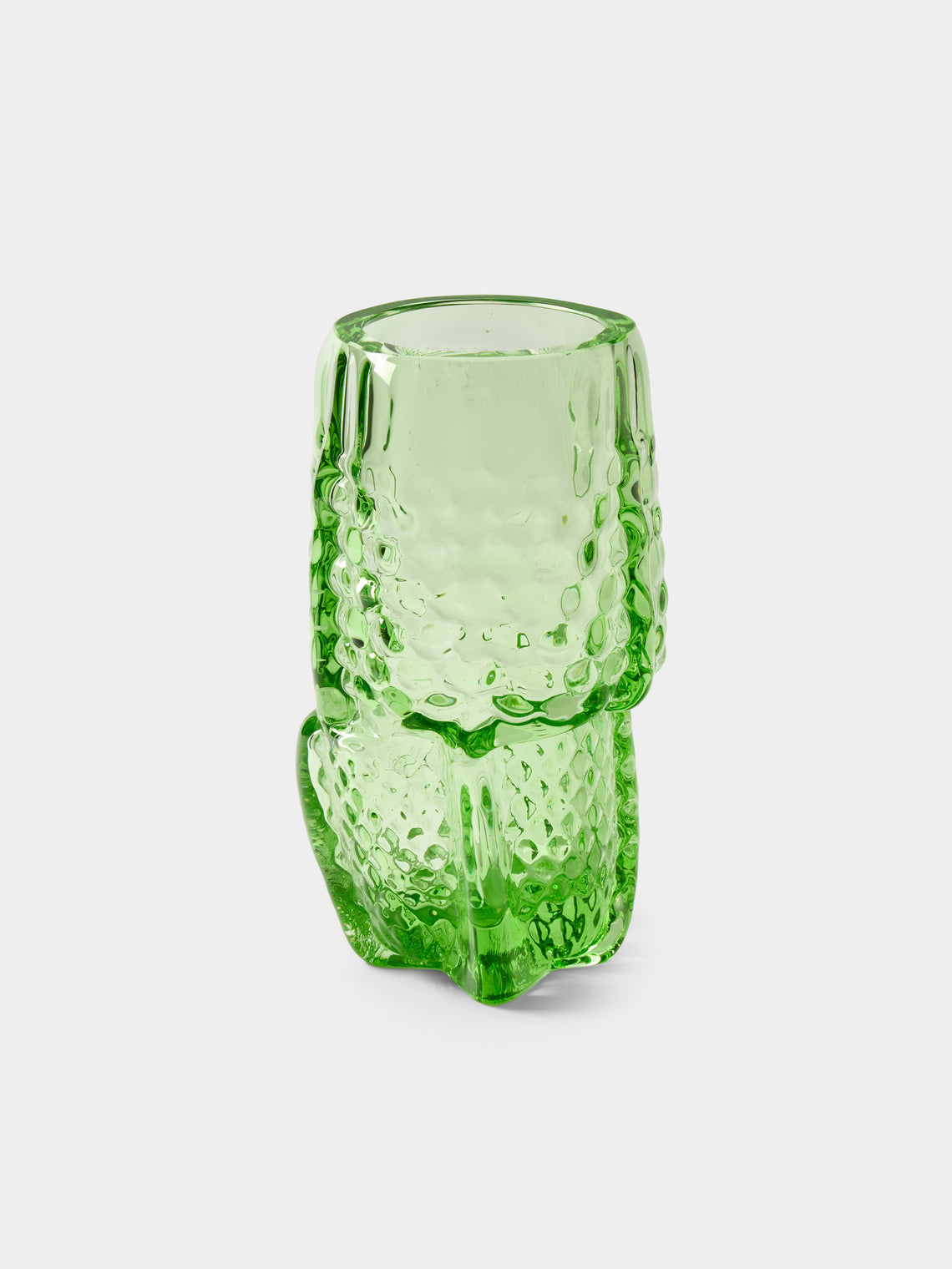 Hana Hillerova - Remix Hand-Blown Glass Vessel (12in/31cm) - Green - ABASK - 