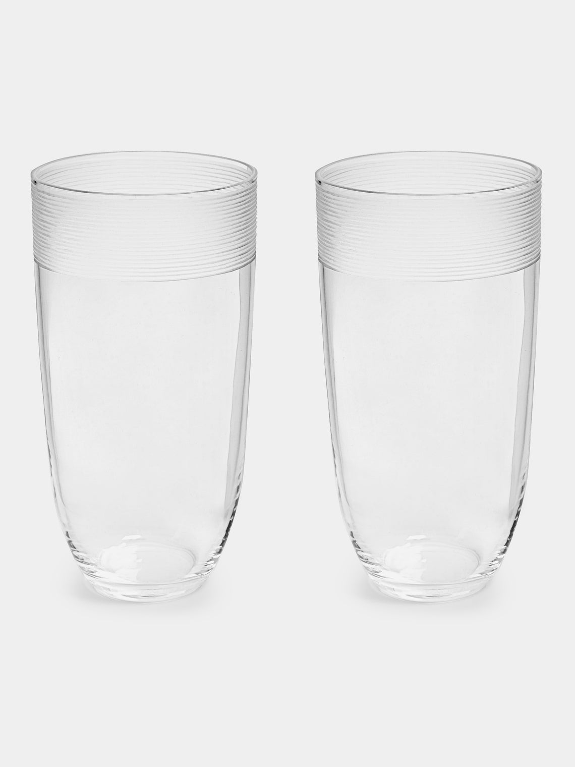 Carlo Moretti - Fili Molati Hand-Blown Murano Glass Champagne Flutes (Set of 2) - Clear - ABASK