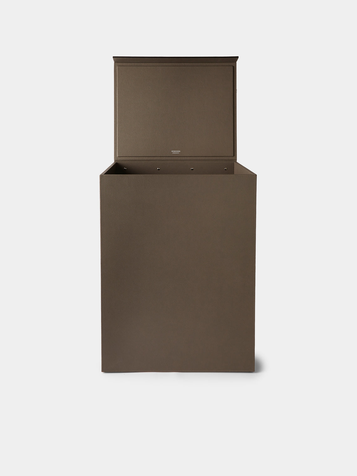 Giobagnara - Parma Leather Large Laundry Basket - Black - ABASK