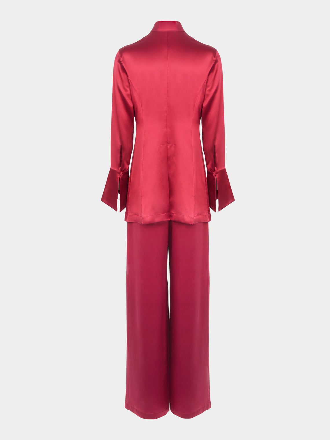 Loretta Caponi - Azalea Silk Pajama Set - Red - ABASK