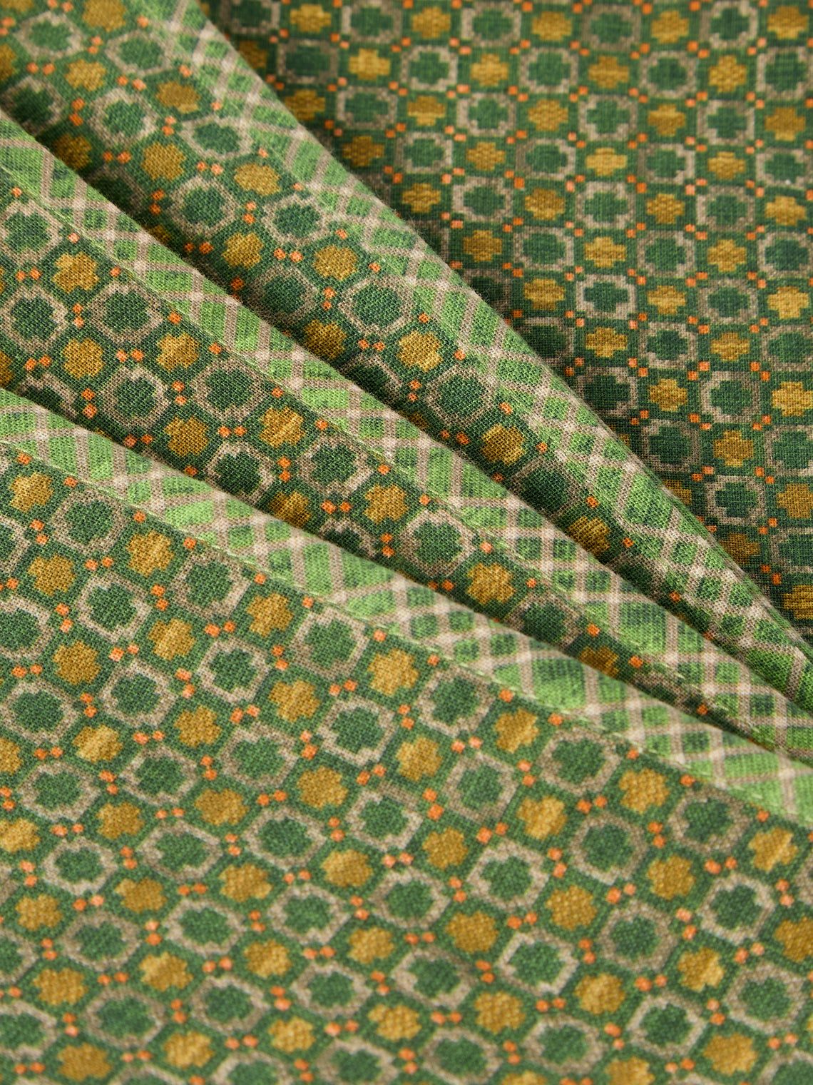 D'Ascoli - | Set of 4 | Prosperine Printed Napkins - Green - ABASK