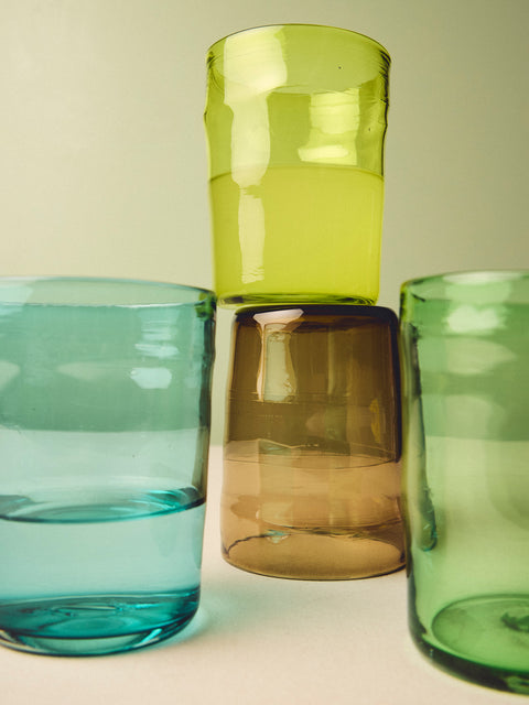 Michael Ruh Studio - Coastal Interface Hand-Blown Glass Highballs (Set of 4) - Multiple - ABASK