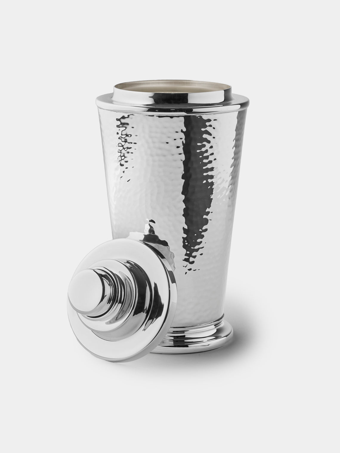 Pampaloni - Silver-Plated Hammered Large Cocktail Shaker - Silver - ABASK
