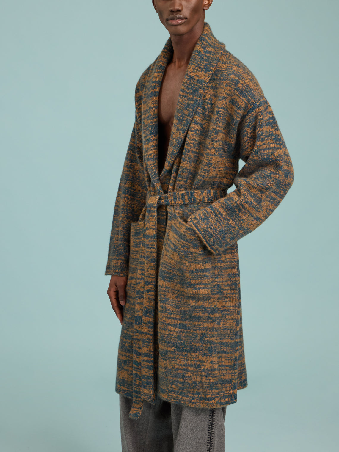 The Elder Statesman - Twisted Cashmere Robe | Size: M - Green - ABASK