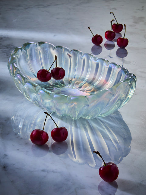 Antique and Vintage - 1950s Barovier Murano Glass Bowl - Clear - ABASK