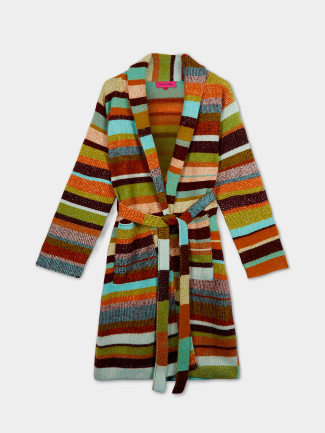 The Elder Statesman - Striped Cashmere Robe (Medium) -  - ABASK - 