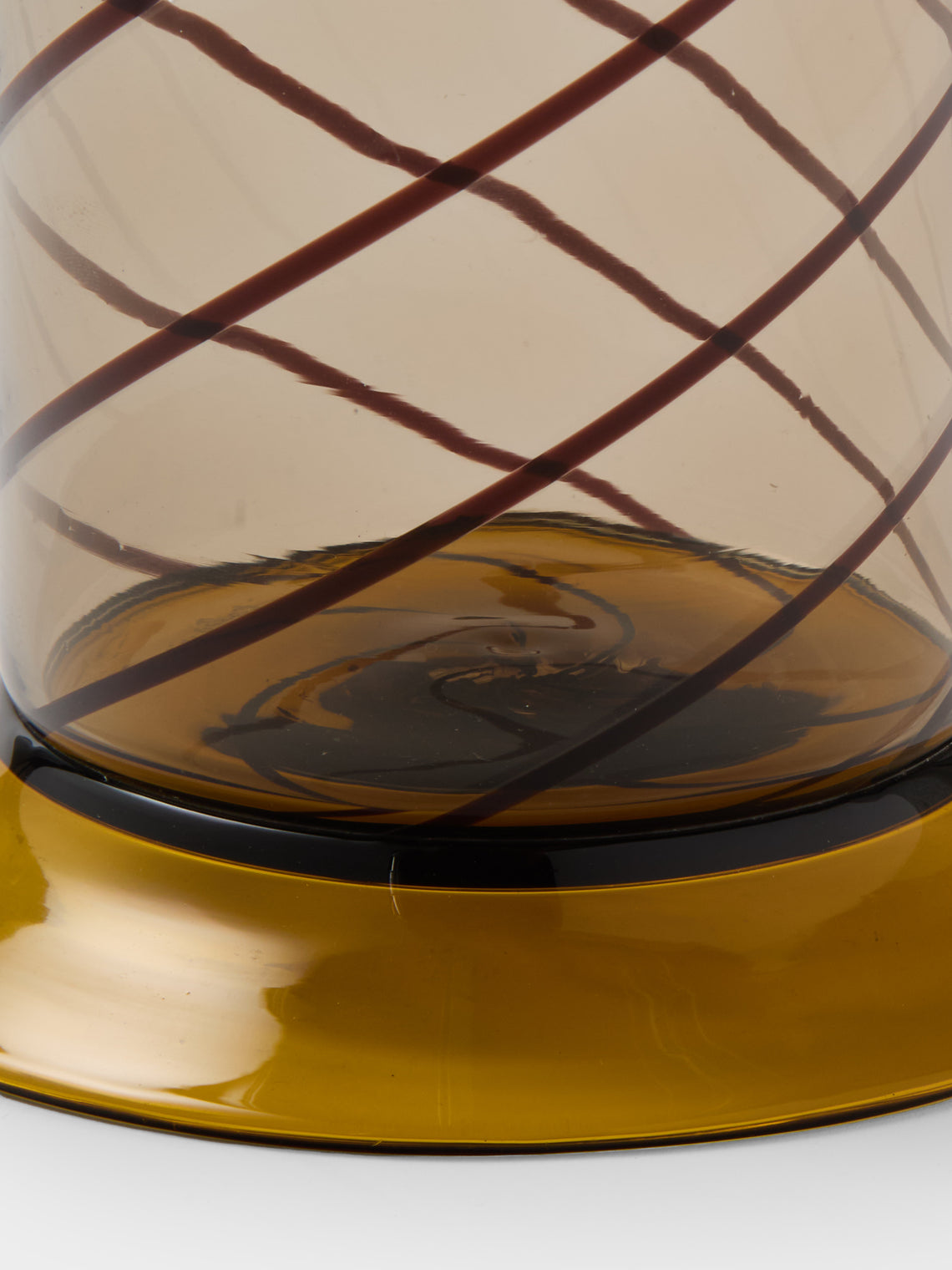 Antique and Vintage - 1982 Brigitta Karrlson for Venini Upsala Glass Vase (8in/20cm) - Brown - ABASK