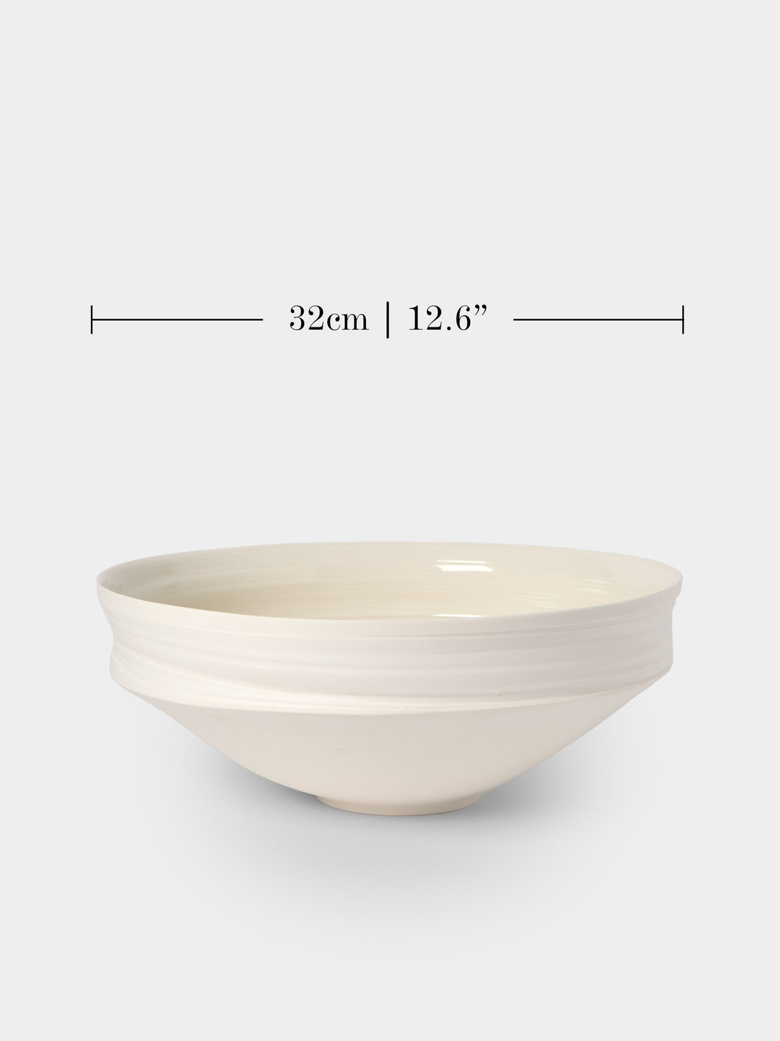 Johanne Coker - No. 10 Hand-Thrown Porcelain Bowl - White - ABASK