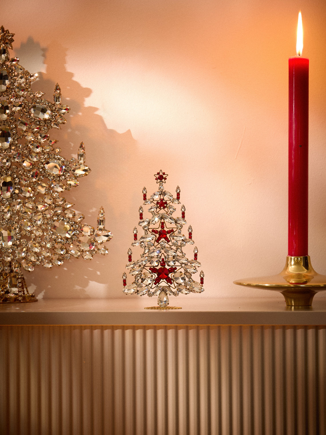 ABASK Decorations - Stars Czech Crystal Tree - Red - ABASK