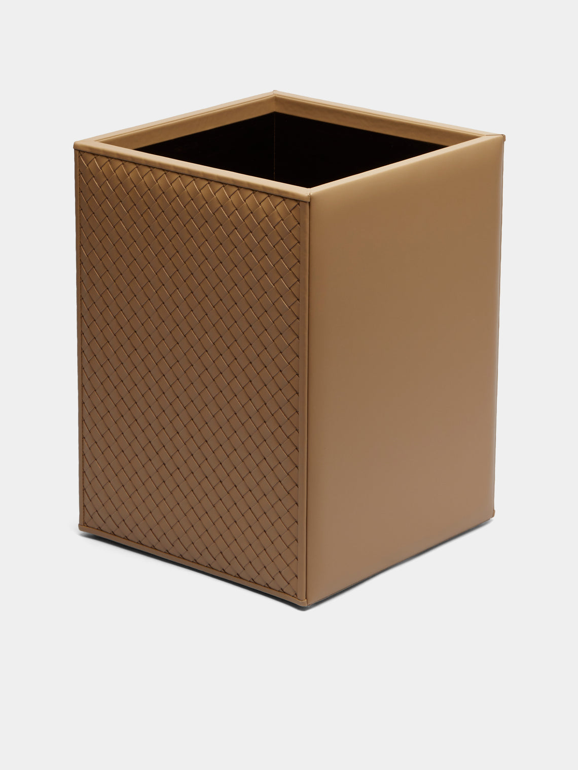 Riviere - Woven Leather Bin -  - ABASK