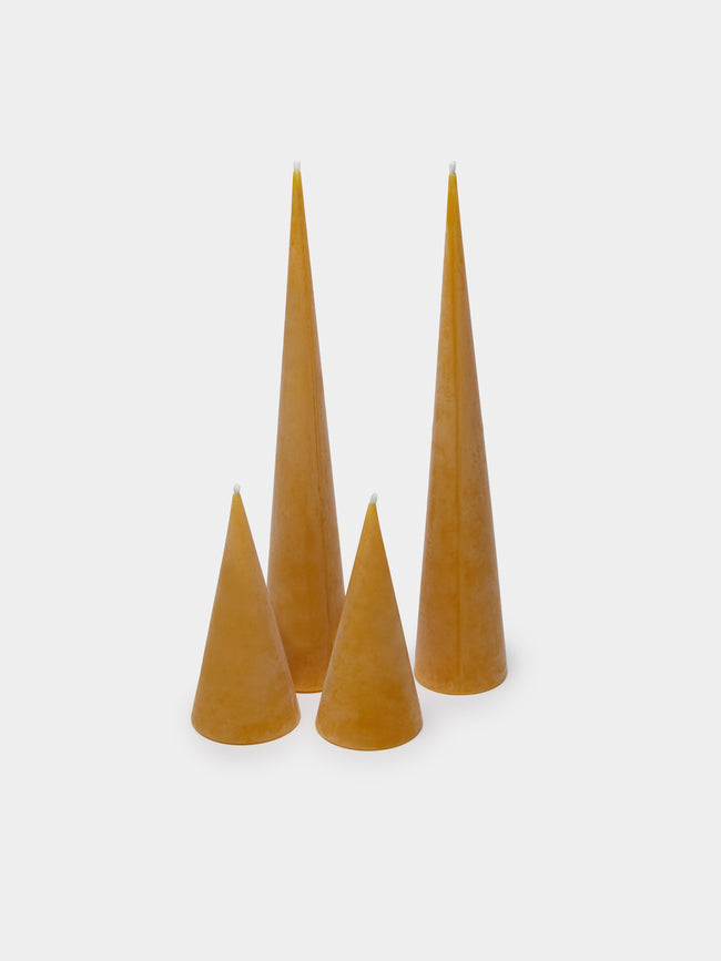 Bzzwax - Cone Beeswax Candle Set - Yellow - ABASK - 