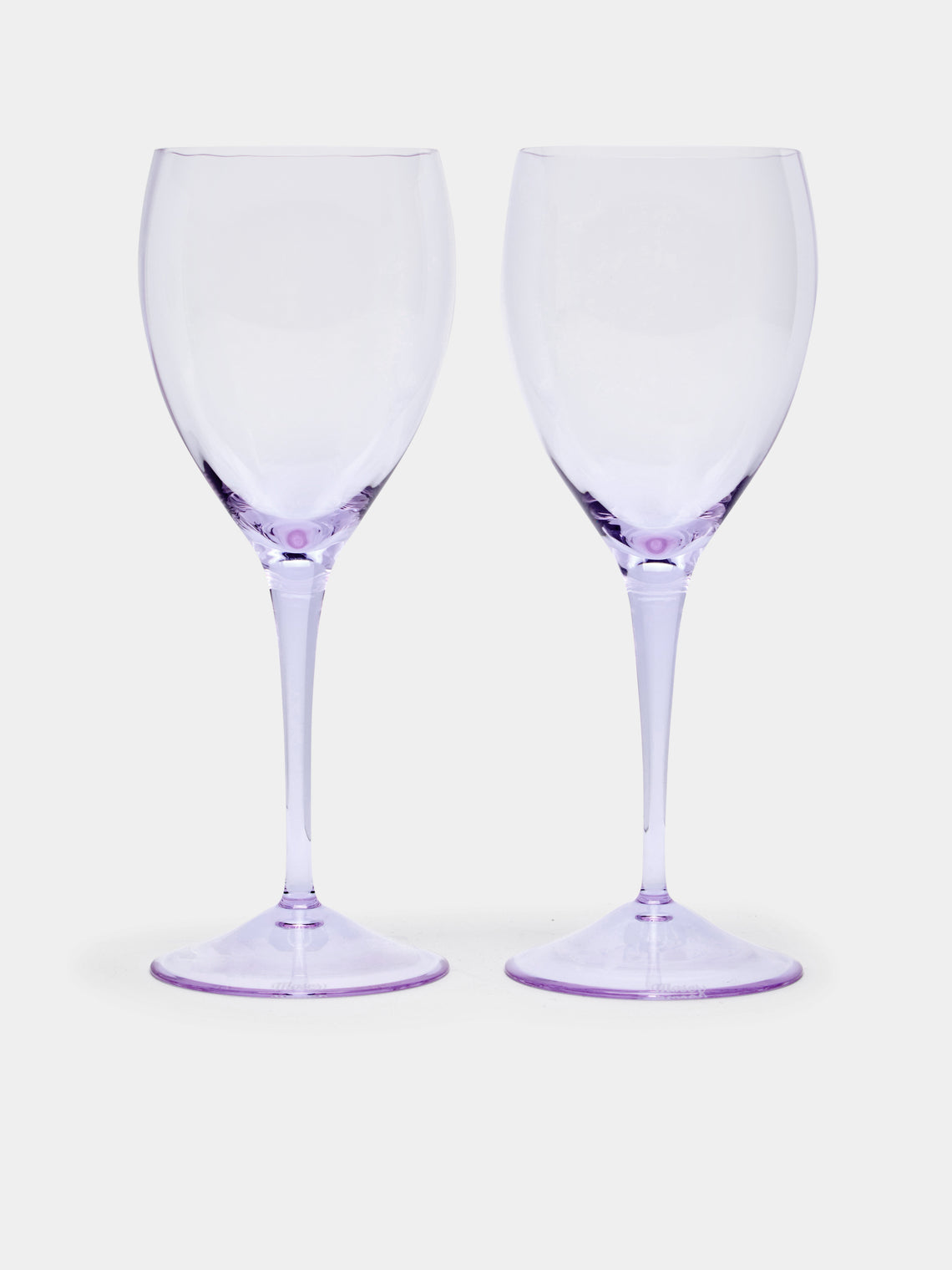Optic Hand-Blown Crystal White Wine Glasses (Set of 2)