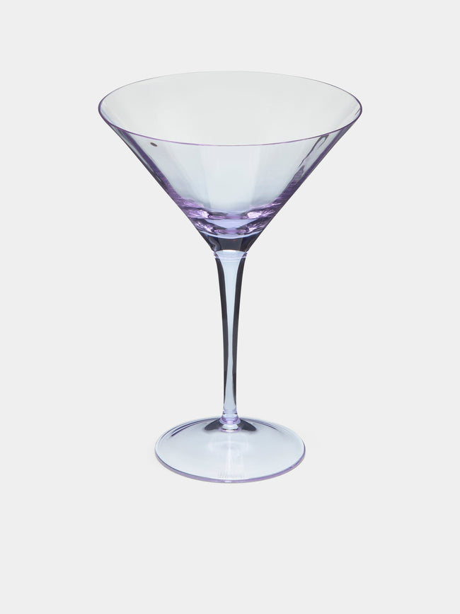Optic Hand-Blown Crystal Martini Glasses (Set of 2)
