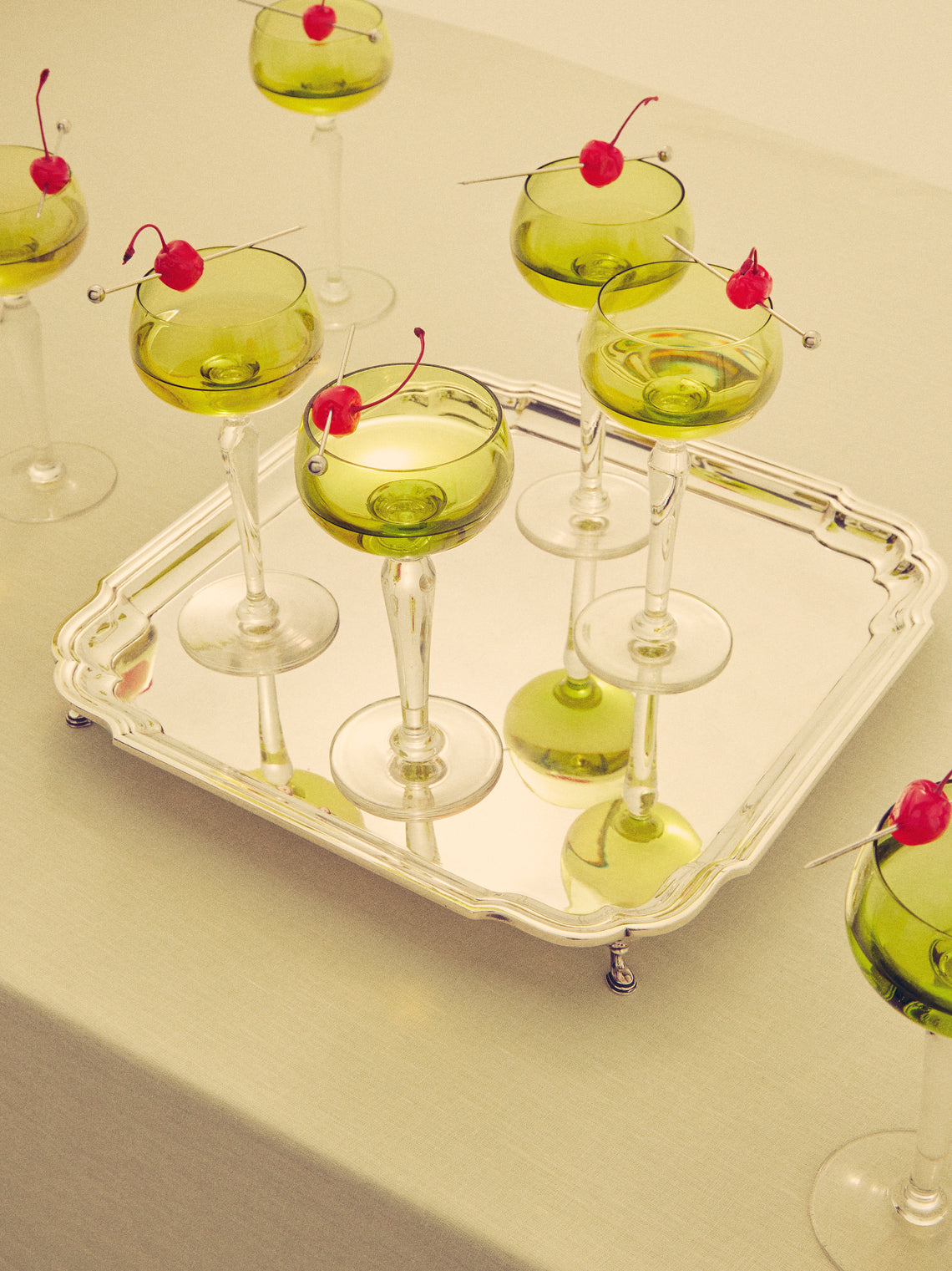 1940s Val Saint Lambert Crystal Hock Wine Glass (Set of 10)