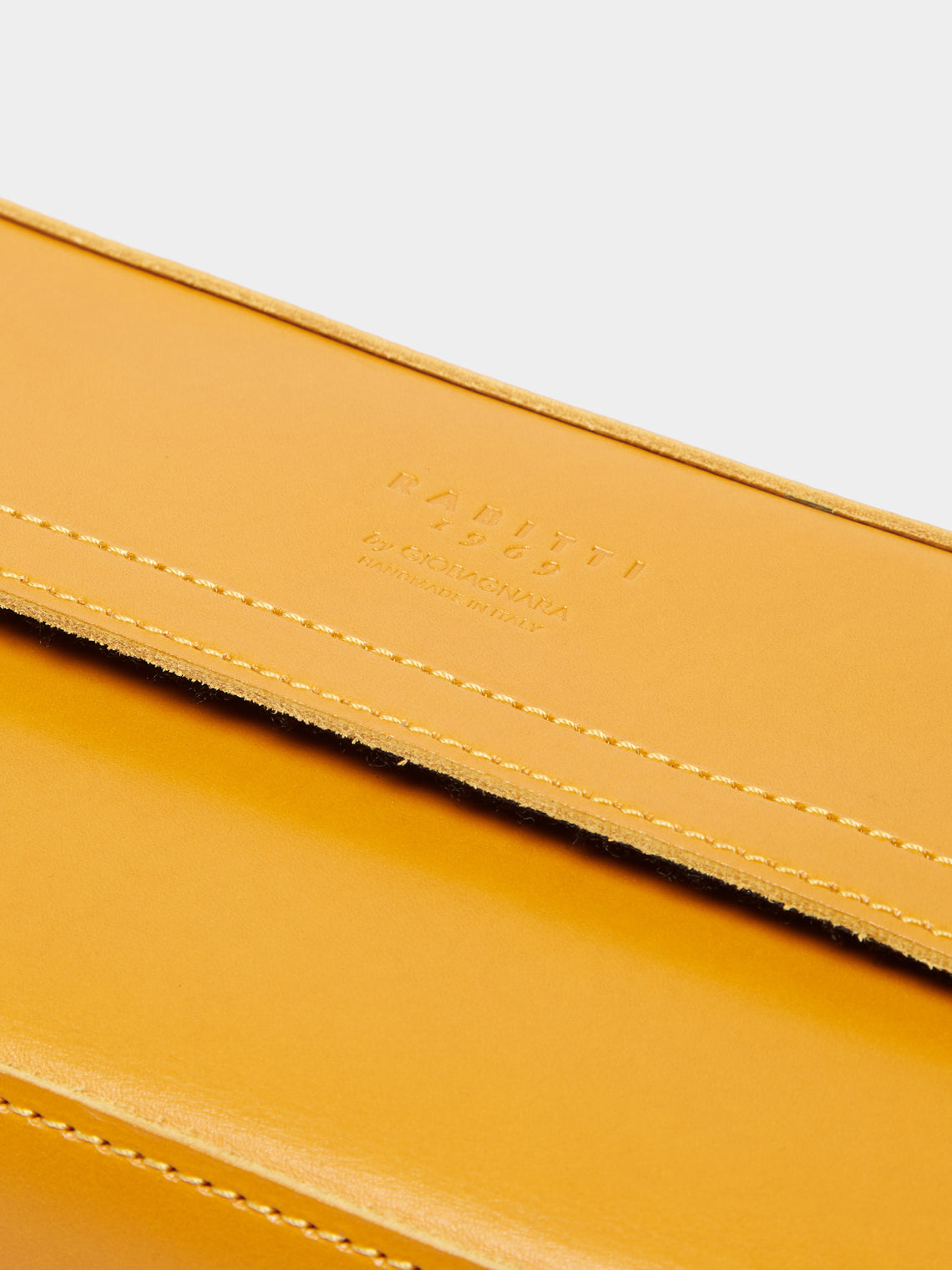 Rabitti 1969 - Amsterdam Leather Tissue Box - Yellow - ABASK