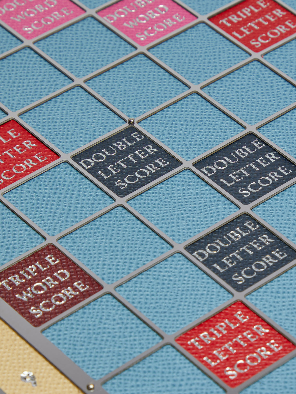 Geoffrey Parker - Leather Scrabble Set - Light Blue - ABASK