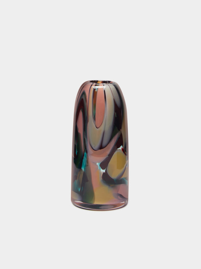 Marbled Glass Bud Vase