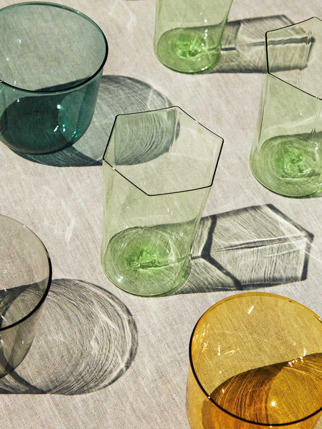 Yali Glass - Venexia Medium Murano Glass Highball - Green - ABASK