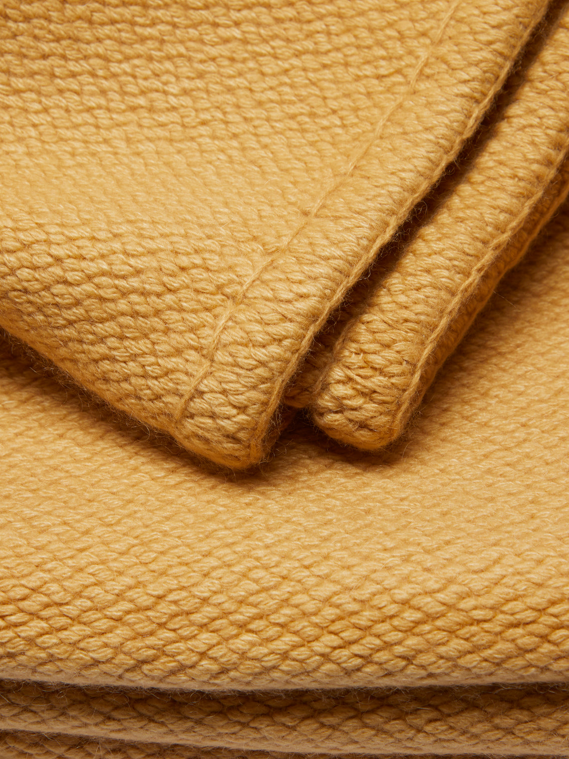 Rose Uniacke - Hand-Dyed Cashmere Large Blanket - Gold - ABASK