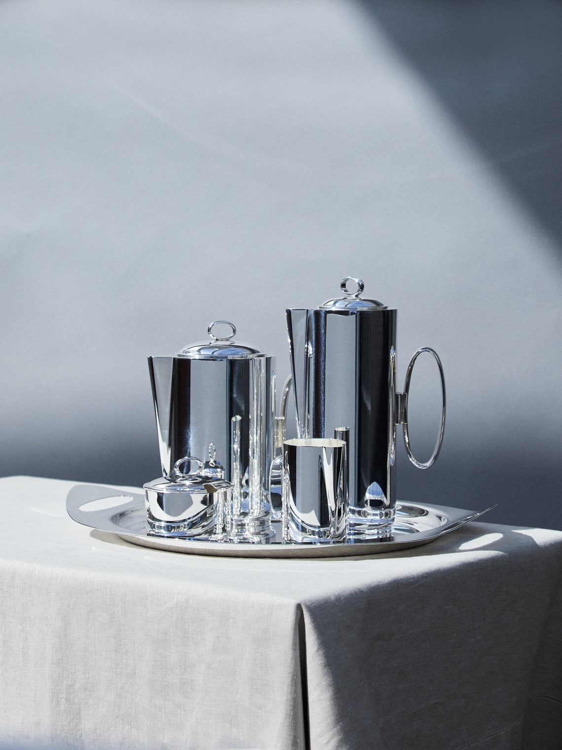 Zanetto - Eye Silver-Plated Tea and Coffee Set - Silver - ABASK
