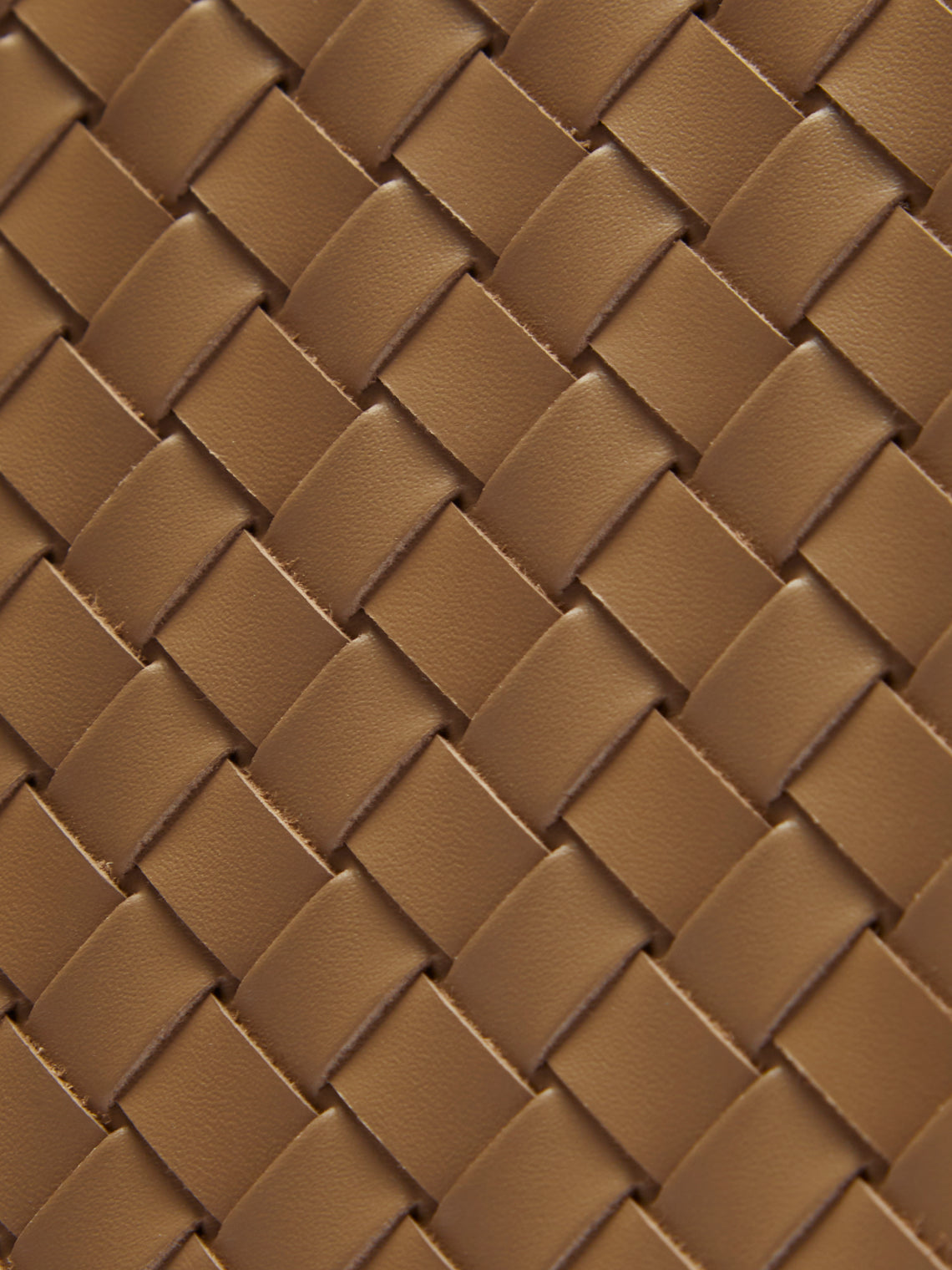 Riviere - Woven Leather Bin - Tan - ABASK