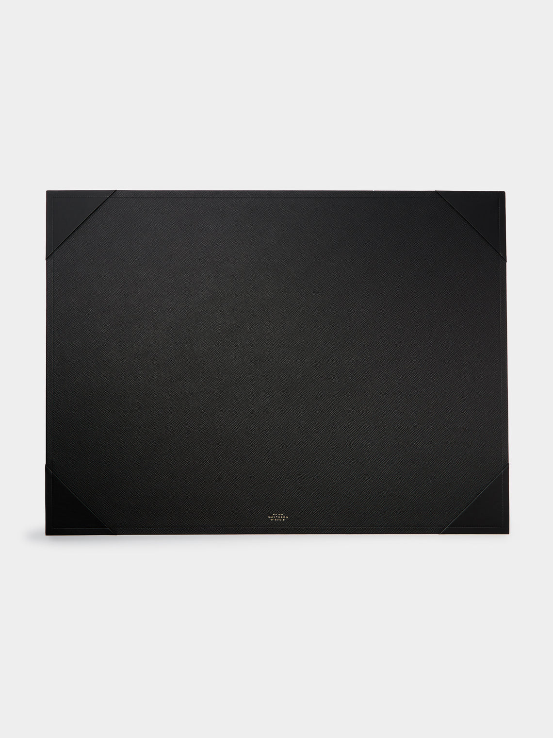 Smythson - Panama Large Leather Desk Mat - Black - ABASK - 