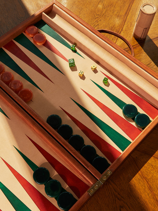 Nick Plant - Wood and Leather Backgammon Set - Tan - ABASK