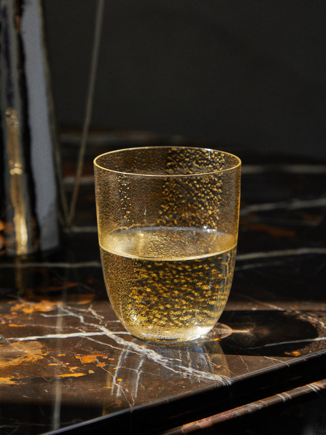NasonMoretti - Aliseo Hand-Blown Murano Glass Water Tumbler - Gold - ABASK