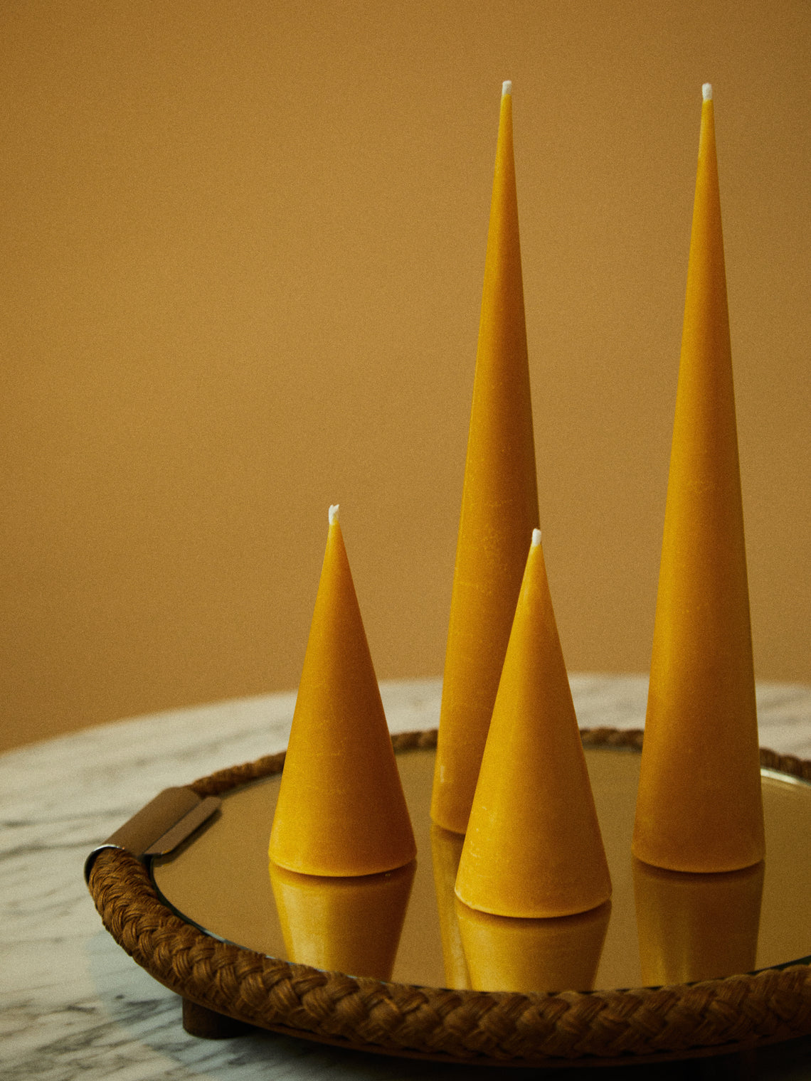 Beeswax Cone Candles (Set of 4)