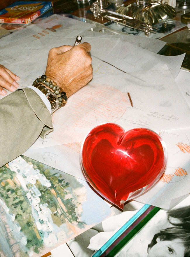 Heart Hand-Blown Murano Glass Paperweight