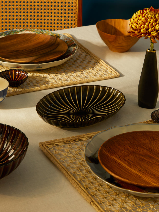 Giyaman Urushi Ceramic Oval Platter