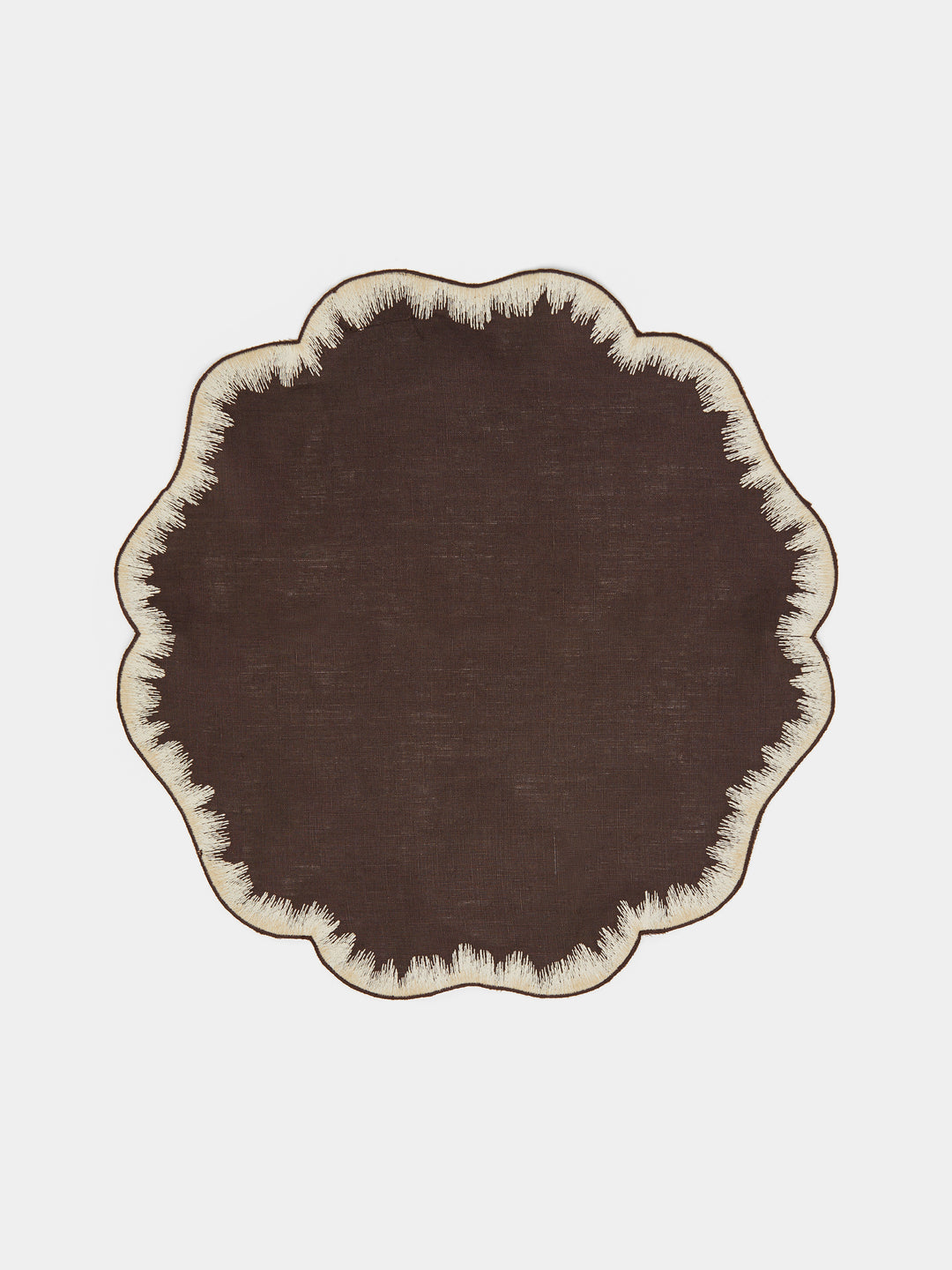Los Encajeros Valver Embroidered Linen Placemats (Set of 4)