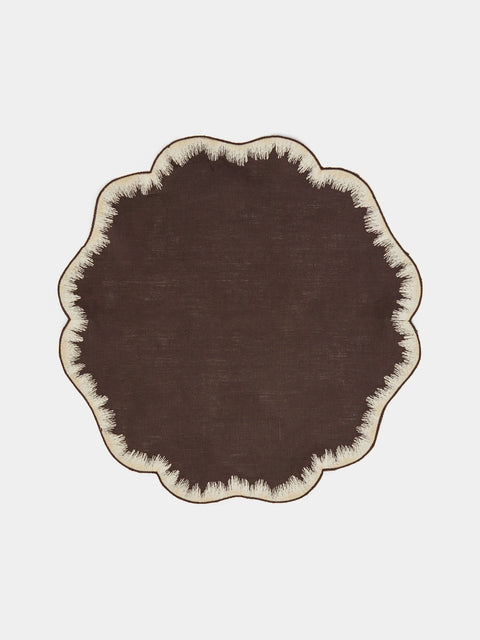 Los Encajeros - Valver Embroidered Linen Placemats (Set of 4) -  - ABASK - 