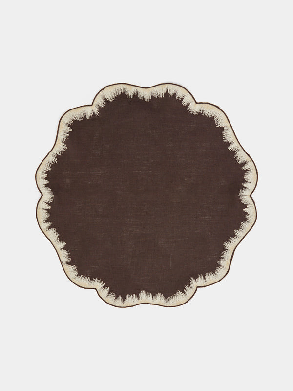 Los Encajeros - Valver Embroidered Linen Placemats (Set of 4) -  - ABASK - 