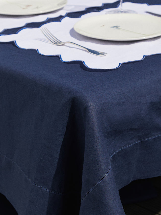 Angela Wickstead - Capri Linen Tablecloth - Blue - ABASK