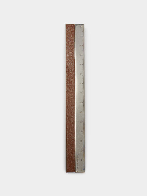 Métier - Brass and Leather Ruler - Brown - ABASK - 