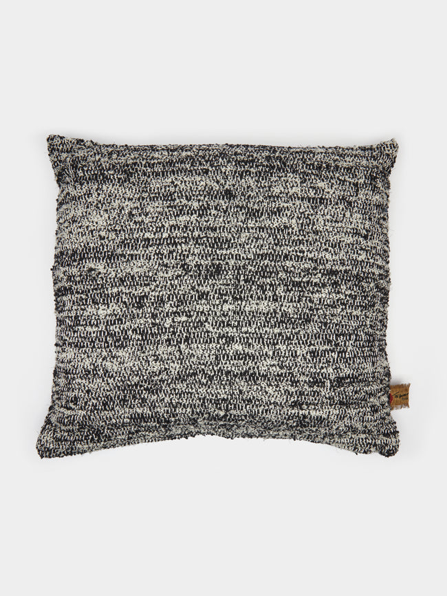 The House of Lyria - Pedale Hand-Dyed Wool Cushion - Black - ABASK - 