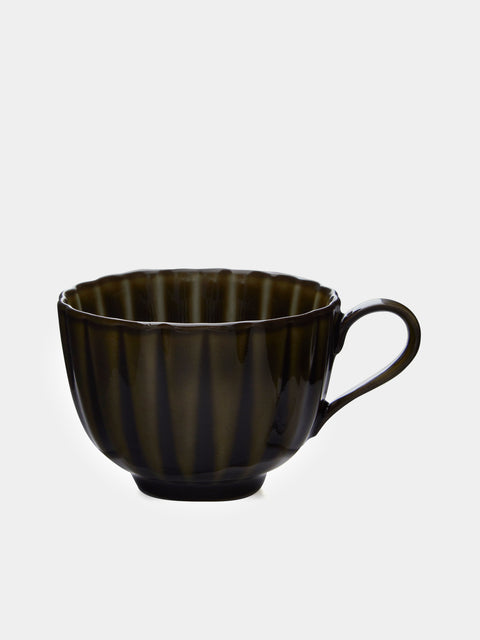 Kaneko Kohyo - Giyaman Urushi Ceramic Coffee Cups (Set of 4) - Green - ABASK - 