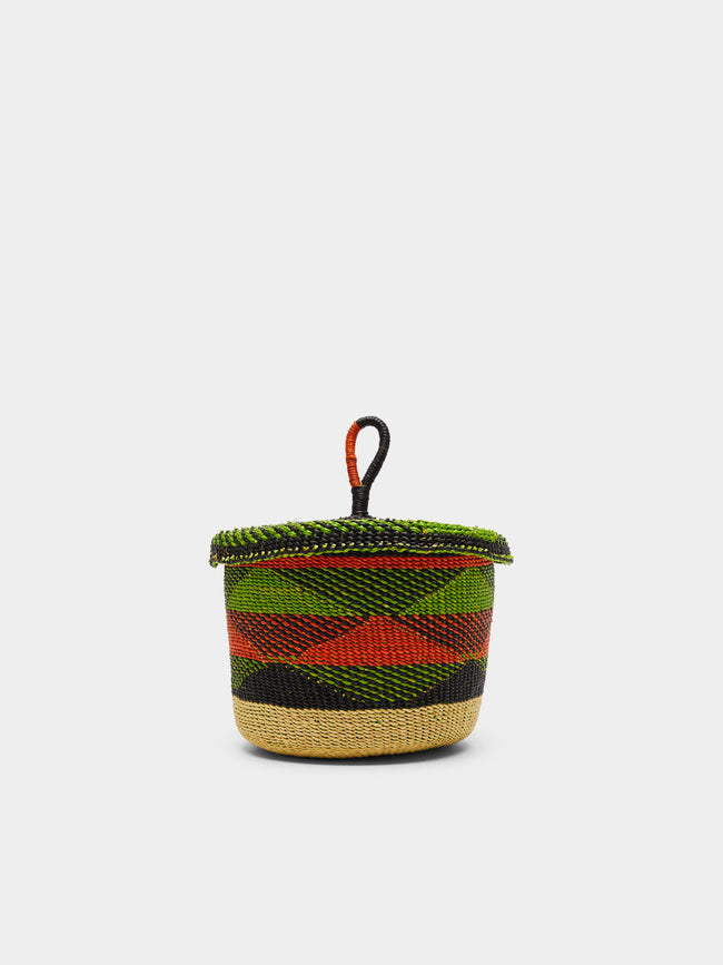 Baba Tree - Banasco Lidded Elephant Grass Basket - Multiple - ABASK